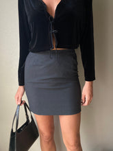 Load image into Gallery viewer, Vintage Dark Steel Grey Mini Skirt
