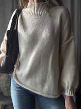 Load image into Gallery viewer, Vintage Off White Oversized Knit Mock Neck Sweater
