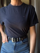 Load image into Gallery viewer, Vintage Tommy Hilfiger Dark Navy Blue Cotton Tee Shirt
