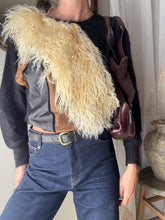 Load image into Gallery viewer, Vintage 80s Didier Ronsard Mohair Leather Oversized Sweater, Made in France
