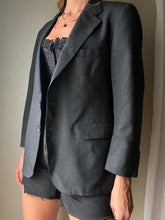 Load image into Gallery viewer, Vintage Oversized Dark Grey Chaps By Ralph Lauren Wool Blazer Made in USA
