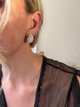 Load image into Gallery viewer, Vintage 80s 90s Multi Pearl Gold Statement Earrings
