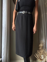 Load image into Gallery viewer, Vintage Deadstock Classic Black Long Maxi Skirt NWT Lined
