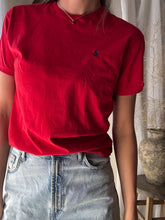 Load image into Gallery viewer, Vintage Ralph Lauren Polo Tee: Cherry Red Cotton, Navy Pony Embroidery

