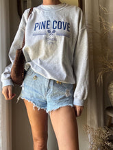 Load image into Gallery viewer, Vintage Heather Grey Tennis Pullover Pine Cove Sweatshirt
