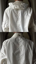 Load image into Gallery viewer, Vintage London Fog White Windbreaker Parka: High Neck, Concealable Hood
