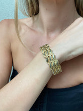 Load image into Gallery viewer, Vintage Gold Tone Wide Bracelet
