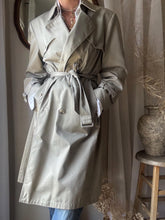 Load image into Gallery viewer, Vintage London Fog Oversized Classic Grey Green Beige Cotton Blend Trench Coat
