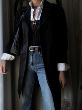 Load image into Gallery viewer, Vintage Classic Oversized Black Trench Coat
