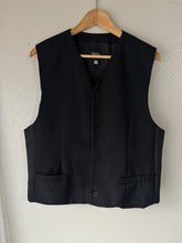 Load image into Gallery viewer, Vintage Versace Black Wool Waistcoat Vest Made in Italy
