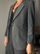 Load image into Gallery viewer, Vintage Oversized Dark Grey Wool Blazer Made in USA
