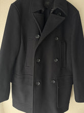 Load image into Gallery viewer, Vintage Wool Mens Double Breasted Collared Peacoat Cotton Lining

