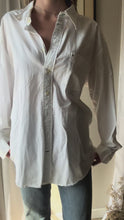 Load and play video in Gallery viewer, Vintage White Tommy Hilfiger Oversized Button Up Shirt
