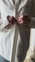 Load and play video in Gallery viewer, Vintage Classic Very Oversized Polo Ralph Lauren White Cotton Button Down
