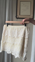 Load and play video in Gallery viewer, Vintage Tiered Lace Mini Skirt

