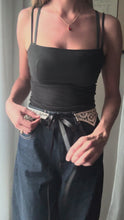 Load and play video in Gallery viewer, Vintage French Lace Upcycled Ribbon Belt Handmade
