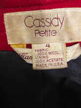 Load image into Gallery viewer, Vintage Cardinal Red Long Wool Blazer
