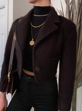Load image into Gallery viewer, Vintage Cropped Mohair Blazer
