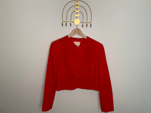 Load image into Gallery viewer, Vintage Cropped Cherry Red Wool Jacket
