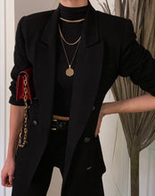Load image into Gallery viewer, Vintage Black Merino Wool Blazer
