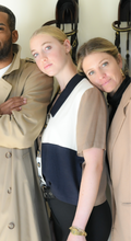 Load image into Gallery viewer, Vintage Cream Navy Taupe Boxy Blazer
