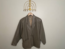 Load image into Gallery viewer, Vintage Taupe Leather Blazer
