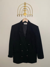 Load image into Gallery viewer, Vintage Black Merino Wool Blazer
