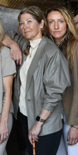 Load image into Gallery viewer, Vintage Taupe Leather Blazer
