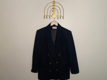 Load image into Gallery viewer, Vintage Black Merino Wool Blazer
