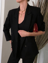 Load image into Gallery viewer, Vintage Black Merino Wool Blazer
