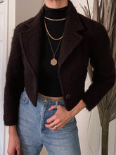 Load image into Gallery viewer, Vintage Cropped Mohair Blazer
