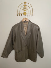 Load image into Gallery viewer, Vintage Taupe Leather Blazer
