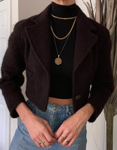 Load image into Gallery viewer, Vintage Cropped Mohair Blazer
