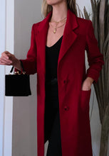 Load image into Gallery viewer, Vintage Cardinal Red Long Wool Blazer
