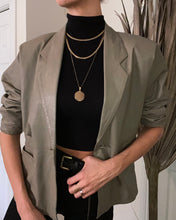 Load image into Gallery viewer, Vintage Taupe Leather Blazer
