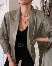 Load image into Gallery viewer, Vintage Taupe Leather Blazer
