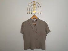 Load image into Gallery viewer, Vintage Silk Cropped Blazer Blouse
