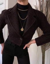 Load image into Gallery viewer, Vintage Cropped Mohair Blazer

