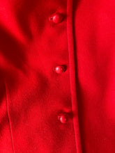 Load image into Gallery viewer, Vintage Cropped Cherry Red Wool Jacket
