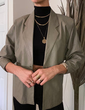 Load image into Gallery viewer, Vintage Taupe Leather Blazer
