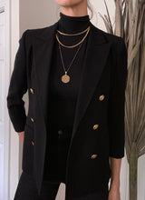 Load image into Gallery viewer, Vintage Double Breasted Black Blazer
